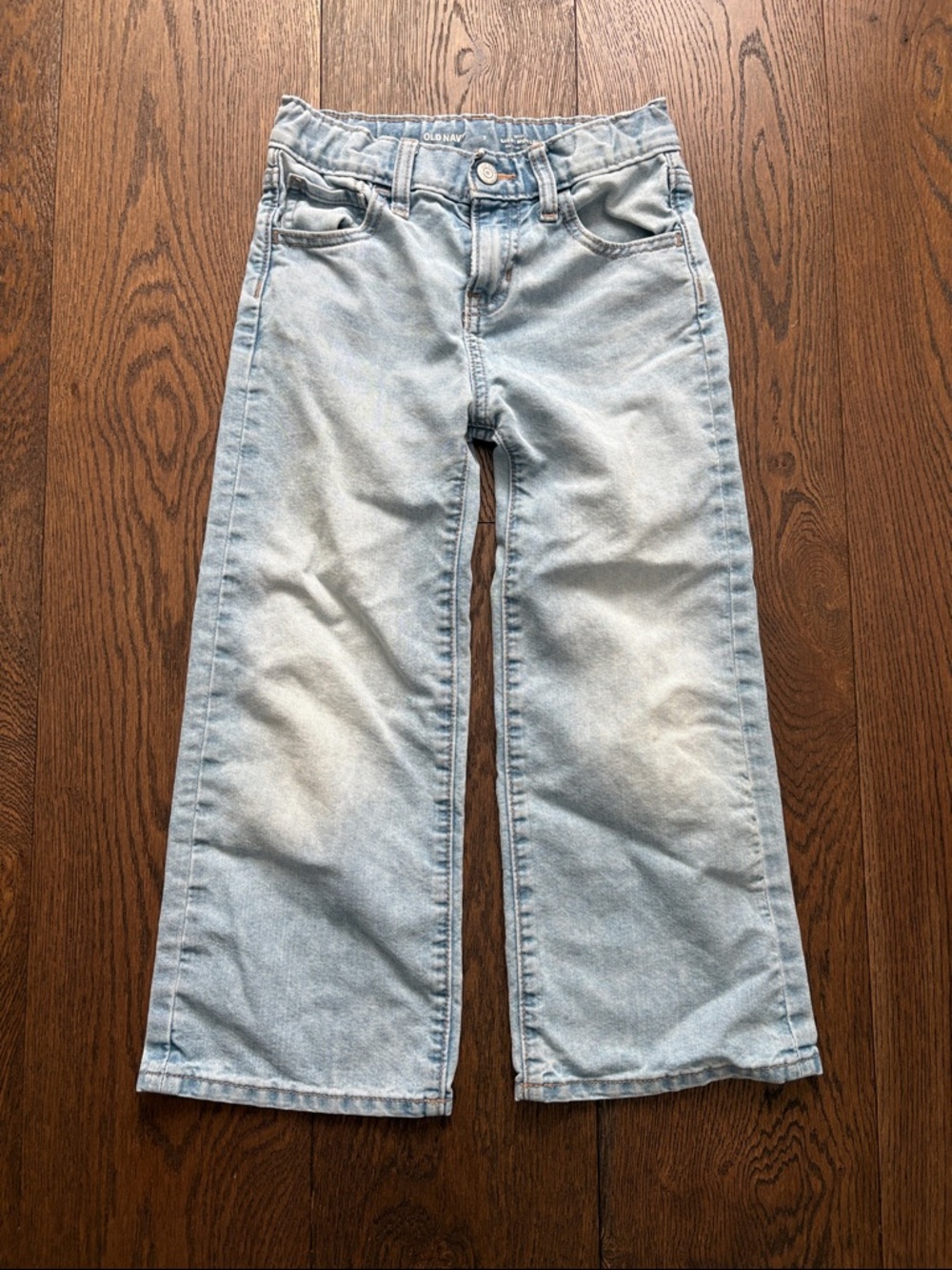 Light Wash Wide-Leg girls Jeans